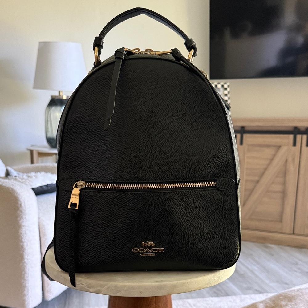 Coach Black Pebbled Leather Backpack